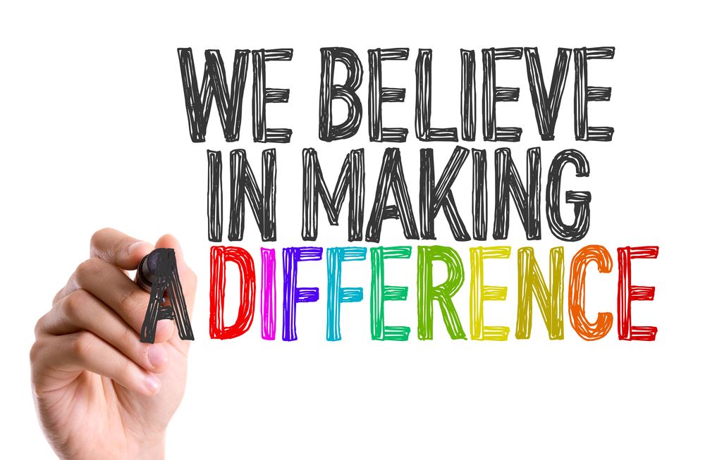 Words saying "We believe in making a difference.'