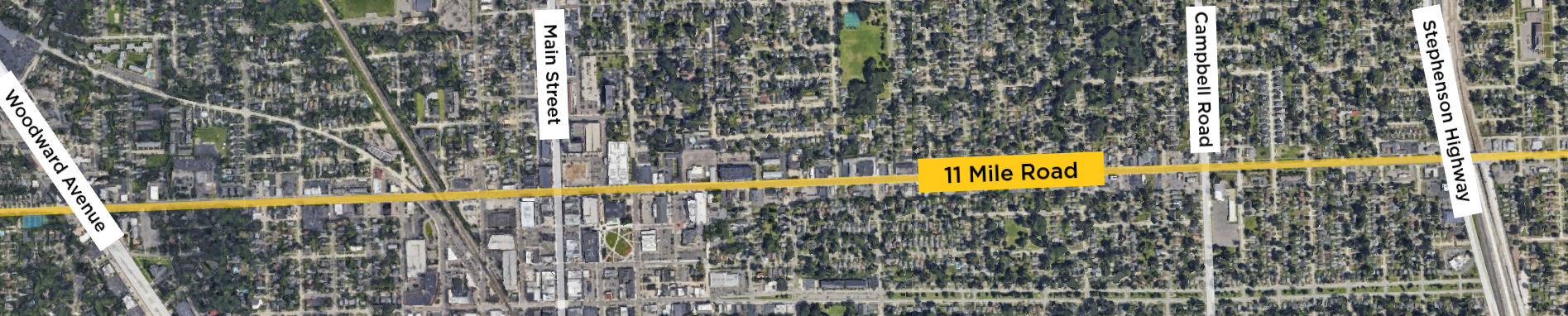 11 Mile Road  - full corridor big text