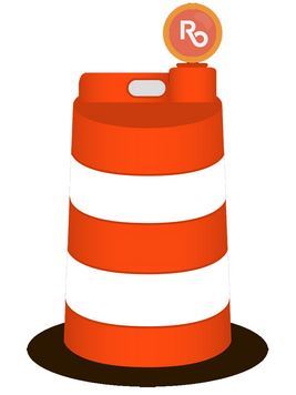 Orange Construction Barrel