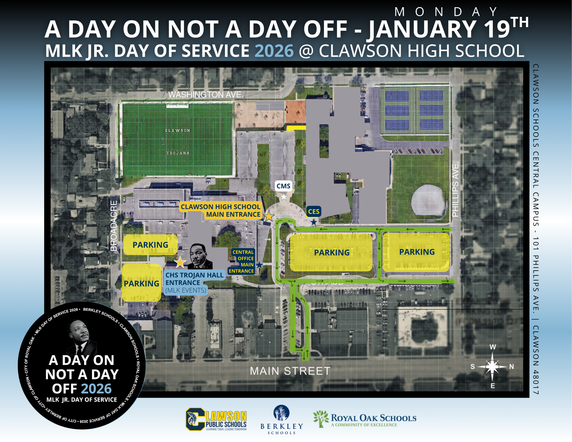 Clawson High School Map